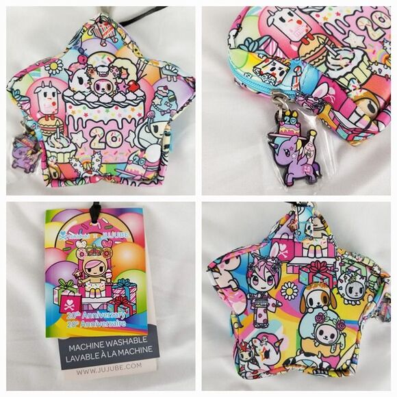 JuJuBe Tokidoki 20th Star Mini Bag Clip Accessory Toki Anniversary Donutino Dog - Picture 1 of 9